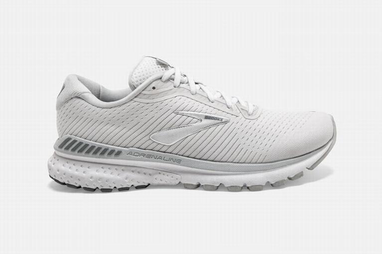 Brooks ADRENALINE GTS 20 Road Running Shoes Womens Online - White/Silver/Grey (DOA196204)